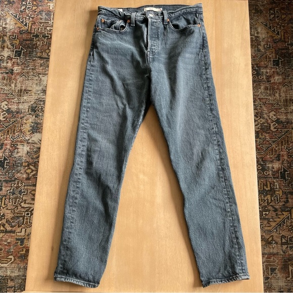 Levi’s Button Fly Wedgie Dark Blue Wash Jeans - Picture 1 of 8